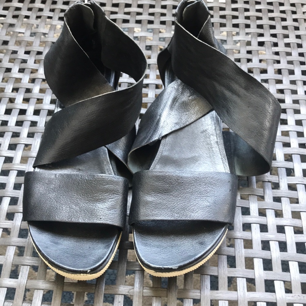 Black Eileen Fisher flat shoes.